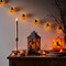 Halloween Pumpkin String Lights with Witch Hat, 20 LED 16.4FT 8 Modes Timer 3D Waterproof Orange Jack-O-Lantern Battery Operated Flickering Lights for Indoor Outdoor Decor Party Decorations